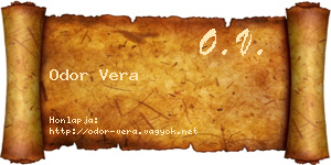 Odor Vera névjegykártya